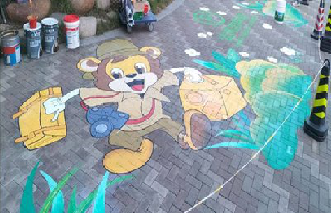 益阳夏季画地面彩绘会遇到的问题