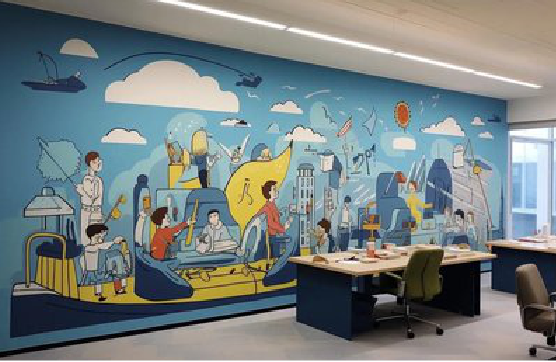 益阳办公室墙绘的特点。