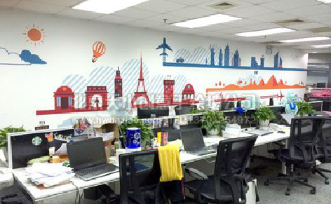 益阳教你设计办公室墙绘的方法。