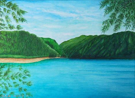 益阳在墙绘中，如何绘画绿水青山？