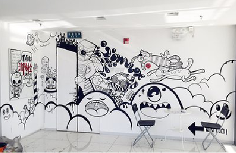 益阳手绘墙并非传统涂鸦。